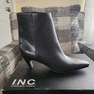 New INC black heeled boots
